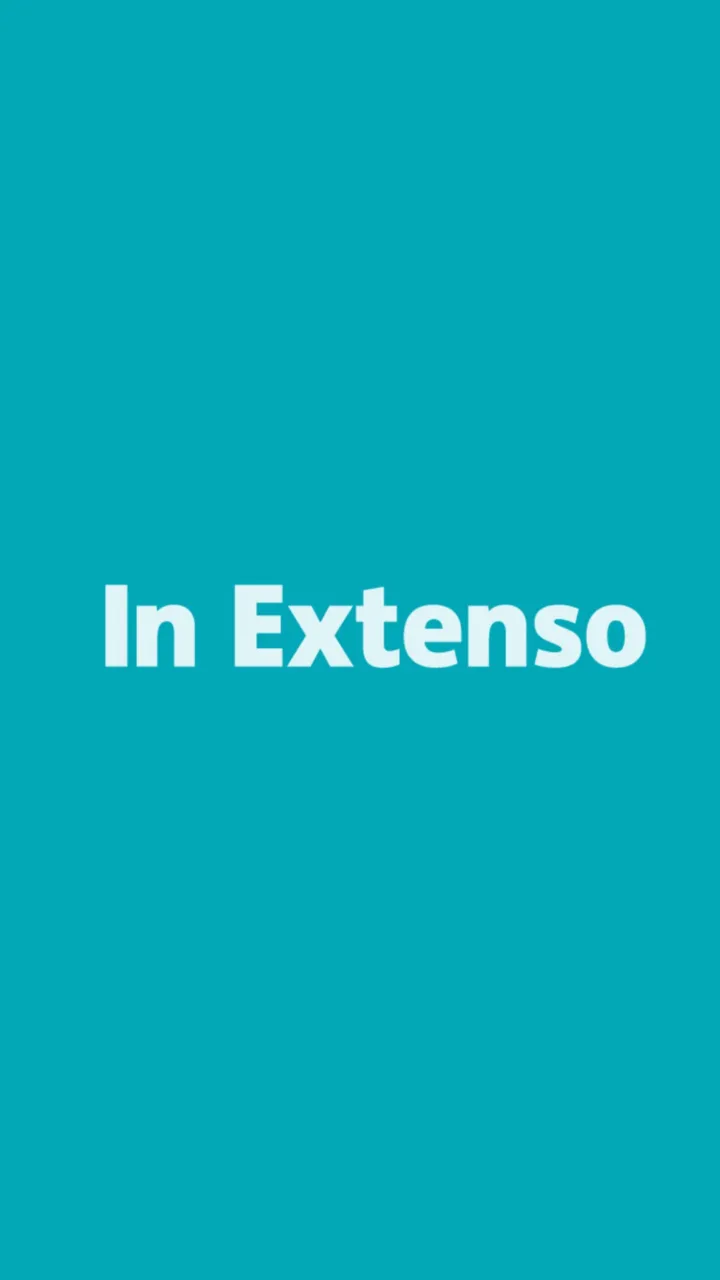 Carte de vœux 2023 d’In Extenso : nom In Extenso en lettres blanches sur fond turquoise