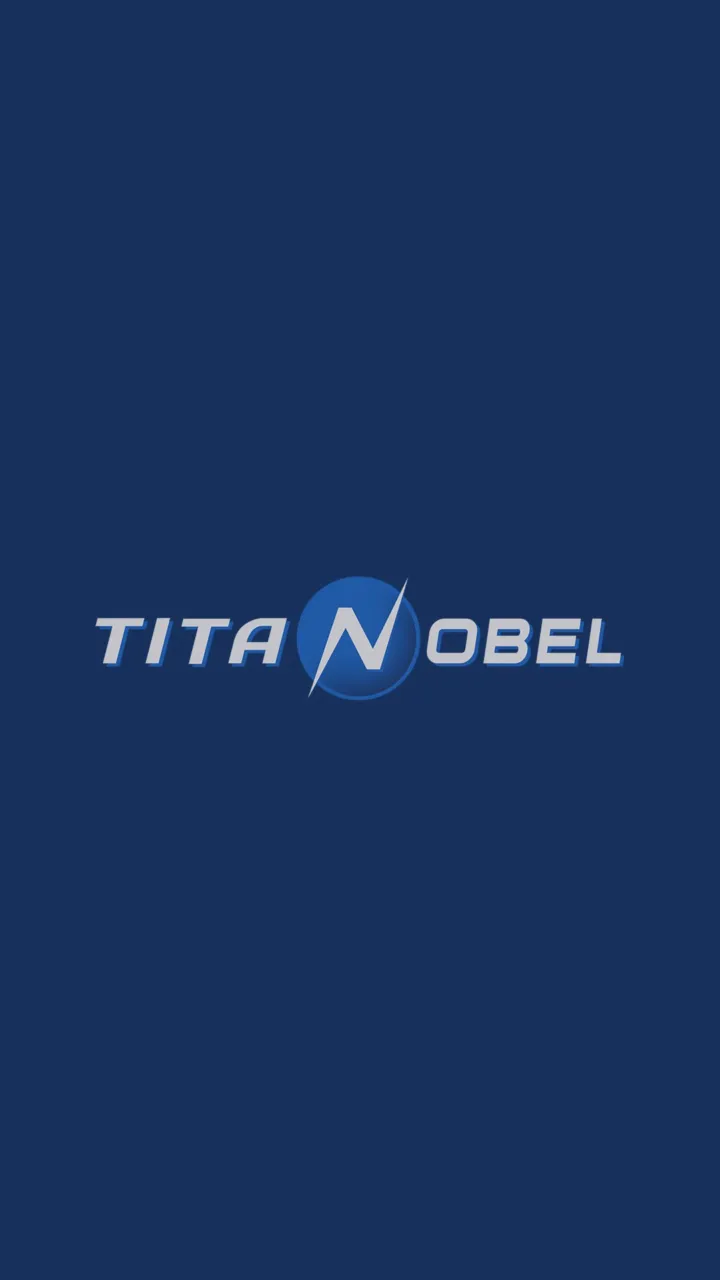 Carte de vœux 2023 de Titanobel : logo Titanobel en lettres argentées et N bleu sur fond bleu nuit